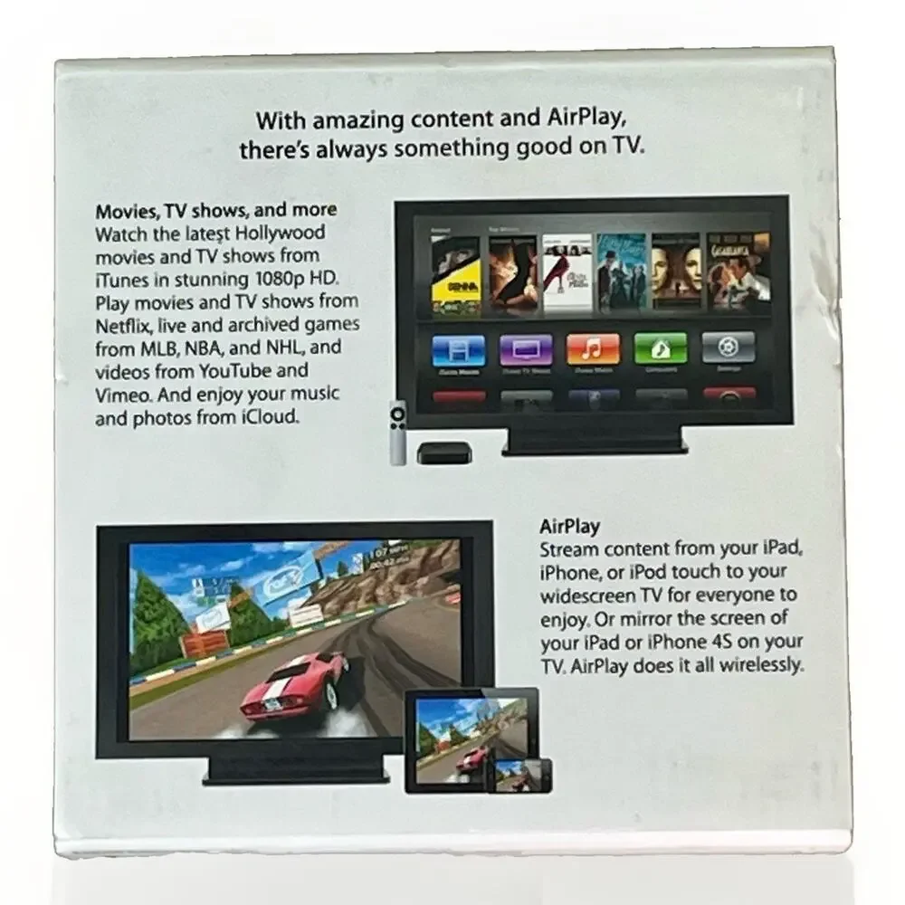 Apple TV 3rd Gen A1469 MD199LL/A 1080p Media Streamer Remote Box Complete